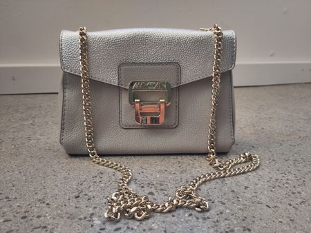Marc Cain Handtasche beige und silber metallic 