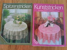 2 Vintage Spitzenstricken-Hefte mit vielen Anleitungen