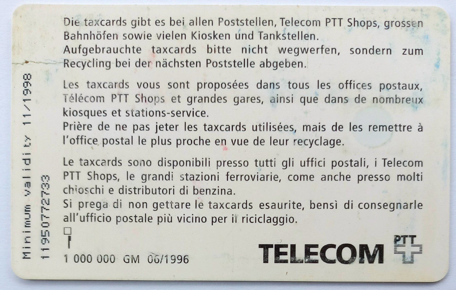 Swisscom Schede telefoniche: Taxcard - Schweizer Ortschaften - CH – Usato da Niederuzwil venduto da lubimaja 1