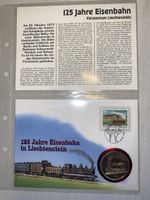 Numisbrief mit Münze 125 Jahre Eisenbahn Lichtenstein, 1997