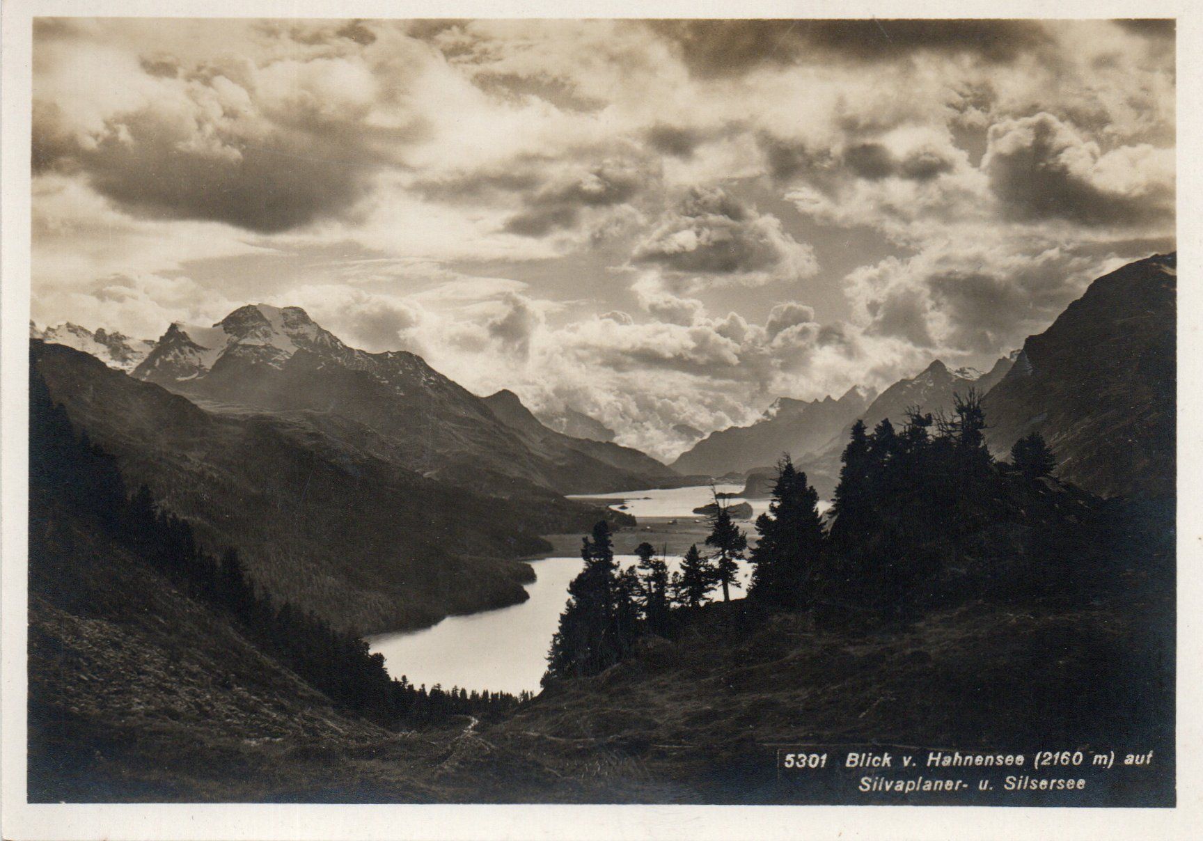 Cartes postales: Blick v.Hahnensee auf Silsersee – Neuf (Voir description) à Melano par pisonsdro