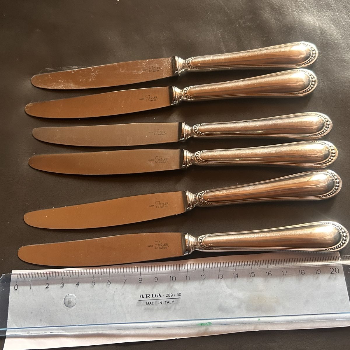 Jezler Posate: 6 Jezler Messer, perle ( 21cm) – Usato da Basel venduto da bellespirit 6