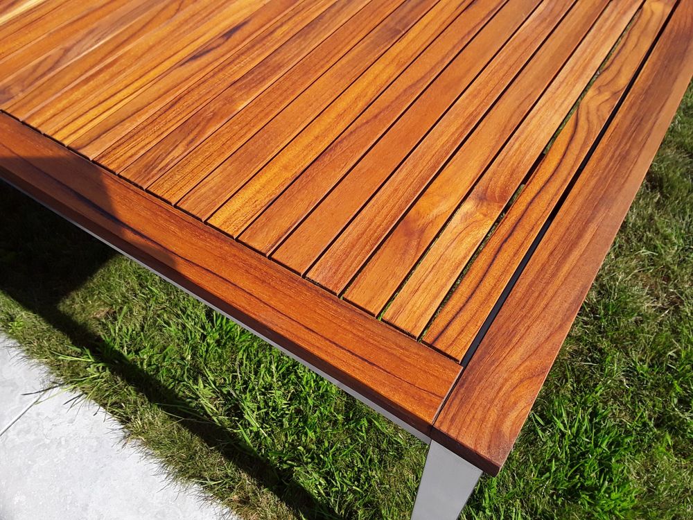 Teakholz Gartenhocker Wetterfest Fußhocker Webstoff Balkonmöbel Home24 Gartenhocker Aus Teakholz & Edelstahl - Wetterfester Fußhocker Für Terrasse & Balkon Fußhocker Outdoor Grau