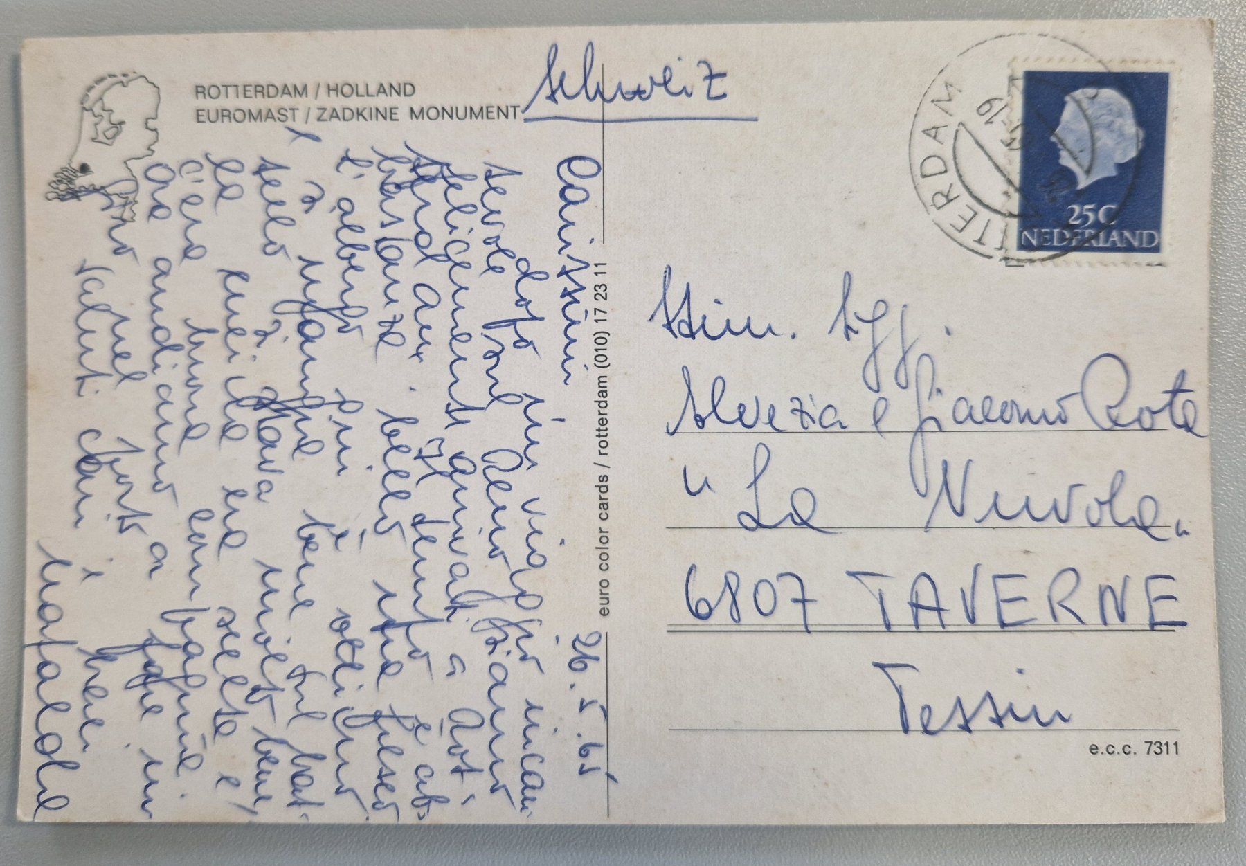 Cartoline postali: Rotterdam 1965 – Usato da Melchnau venduto da Arthurius 1