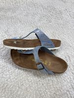 Blaue Birkenstock Zehentrenner