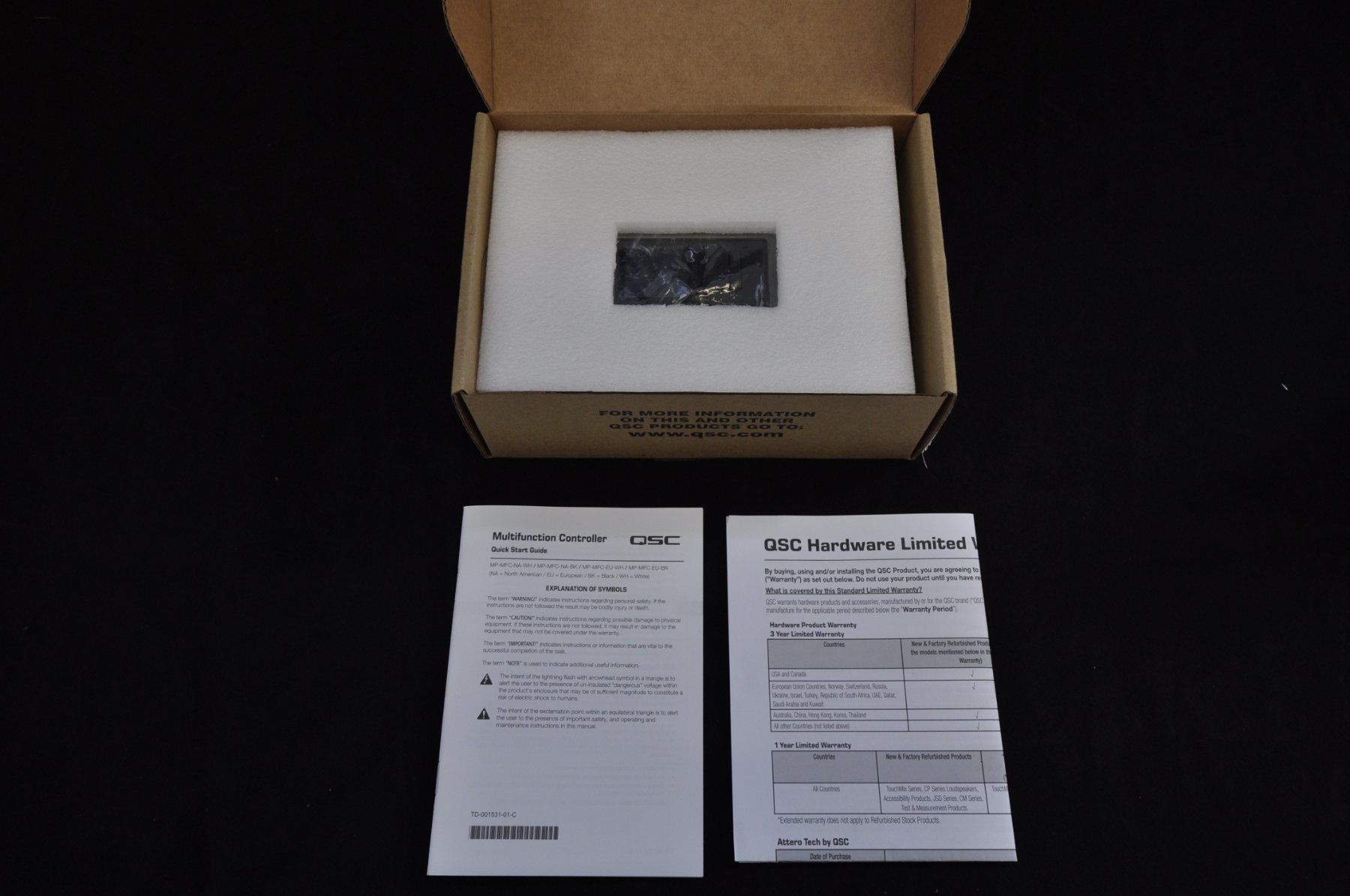 Sistema di controllo: QSC MP-MFC Multifunktions-Controller – Wandsteuerung – Usato da Burgdorf venduto da WHITELIGHT3400