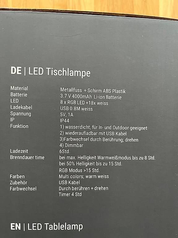 Lampes: LED Tischlampe, Dimmbar, NEU – Neuf avec emballage d'origine à St. Gallen par Bhallo01 3
