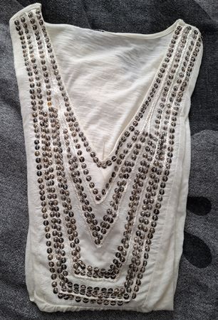 T-Shirt Top Oberteil mit Pailletten