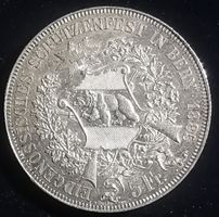 5 Fr. Schützentaler Bern 1885 Silber 900 sehr schön ss