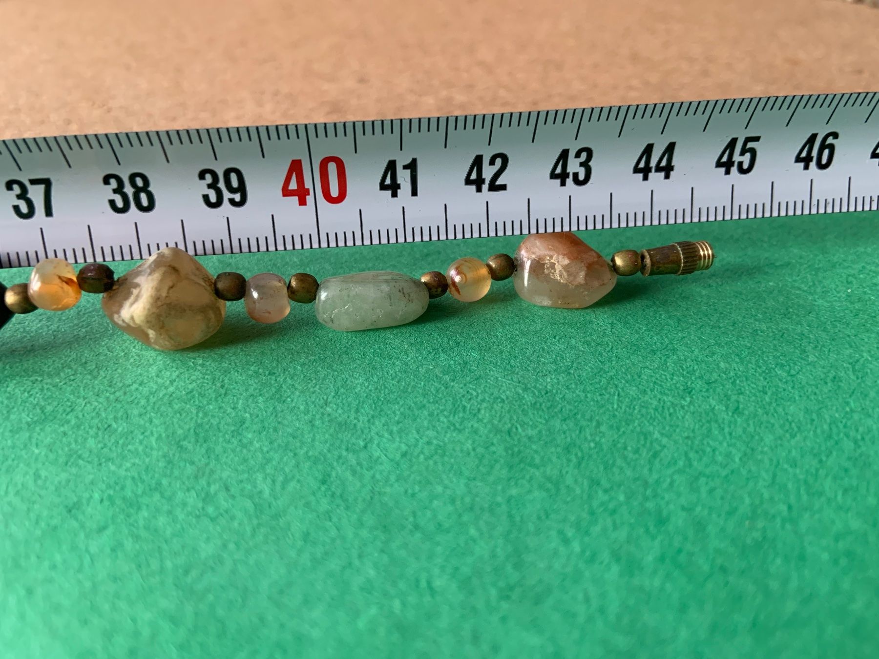 Ketten: Steinkette Erdton mit goldelementen (45 cm) – Gebraucht aus Dittingen von Bellevista 3