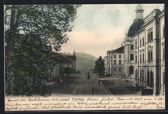 Cartoline postali: AK Herisau, Strassenpartie, 1907 – Usato da Berlin venduto da bartko-reher