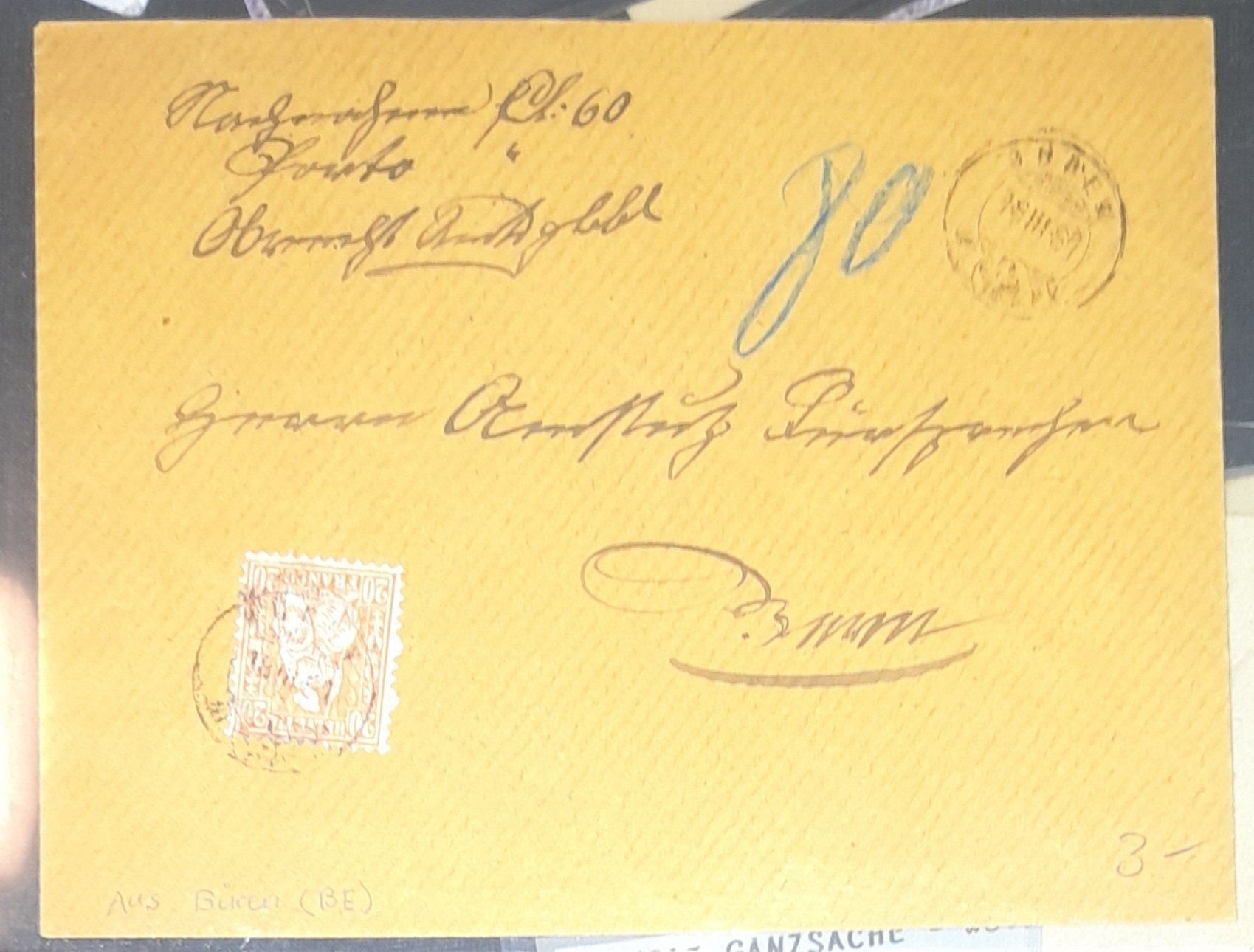 Tutti i francobolli: Sitzende Helvetia 20rp Bern brief – Usato da Balgach venduto da SIMEON27