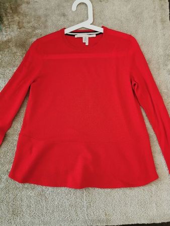 PULLOVER AUS WOLLE, DOROTHEE SCHUMACHER, GR. S-M, ROT