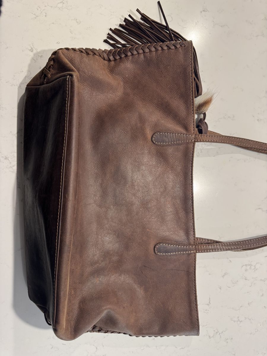 Borse da donna: FSP Collection Ledertasche dunkelbraun, handgemacht – Usato da Zürich venduto da RicardoExplorer 6