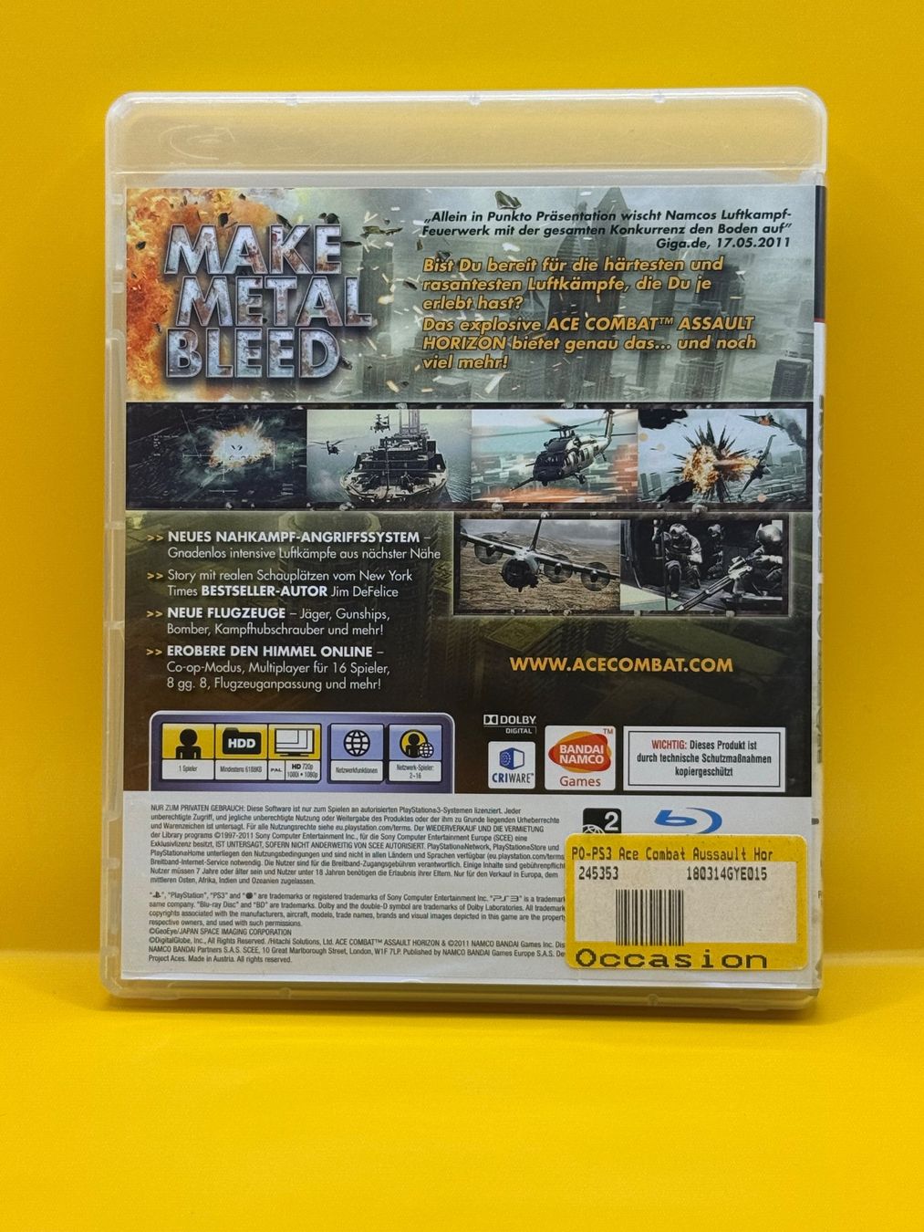Giochi: Assault Horizon - Ace Combat - Playstation 3 – Usato da Dietikon venduto da gab_qz7y 1