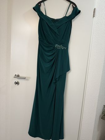 Elegantes Abendkleid Gr. 44 Dunkelgrün Festlich Hochzeit