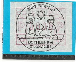 3027 BERN 27  21.12.88 Bethlehem auf ATM (FRAMA) [SS8828]