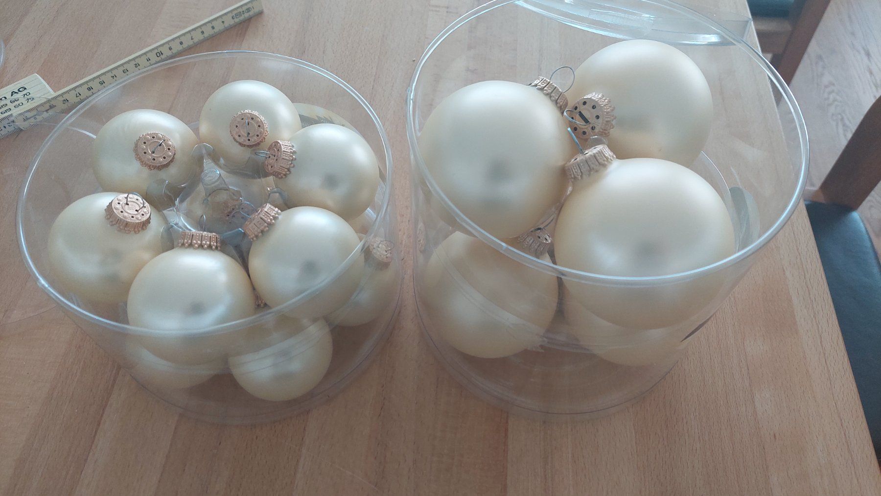 Tutte le decorazioni: Edle Weihnachtskugeln, creme, Glas – Usato da Kaltbrunn venduto da AB92 3