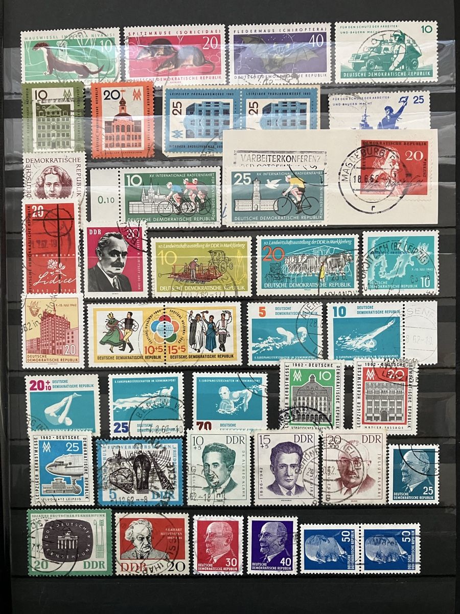 Alle Briefmarken: Deutschland DDR gest/postfr 6s 1962-66 – Gebraucht aus Cham von Diablo1232