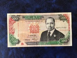 500 Kenia Schilling Banknote, Jahrgang 1995