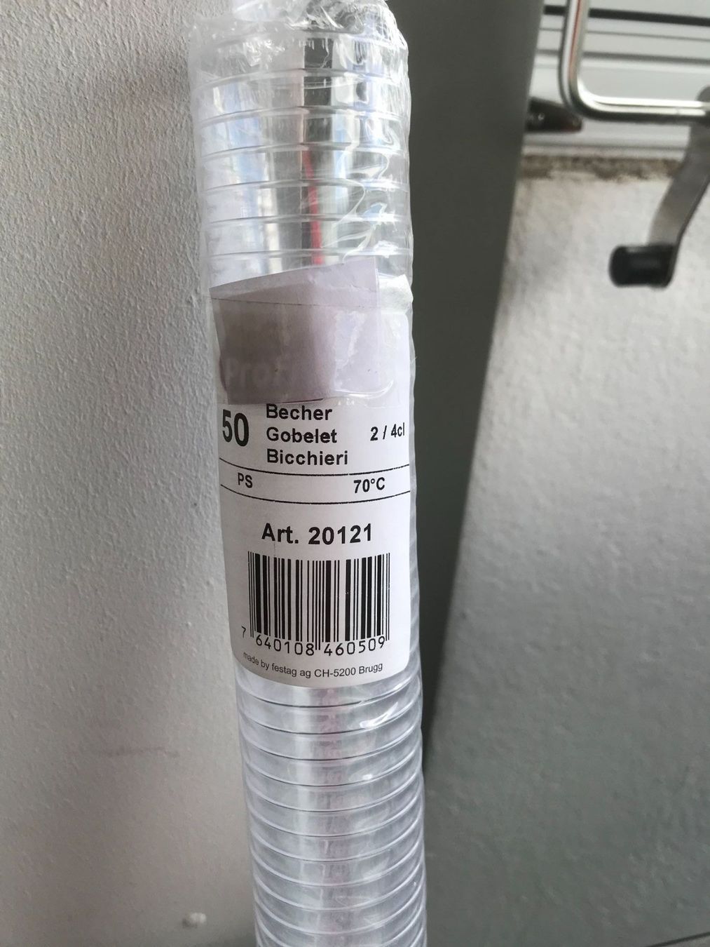 Bicchieri: 50 Degustationsbecher mit Eichstrich 0.02 und 0.04 klar – Nuovo e nell'imballaggio originale da Olten venduto da Einwegparadies 3