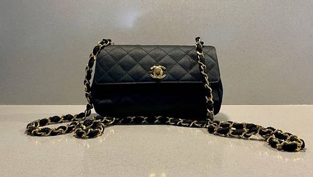 Chanel Mini Timeless/Classique in raso nero