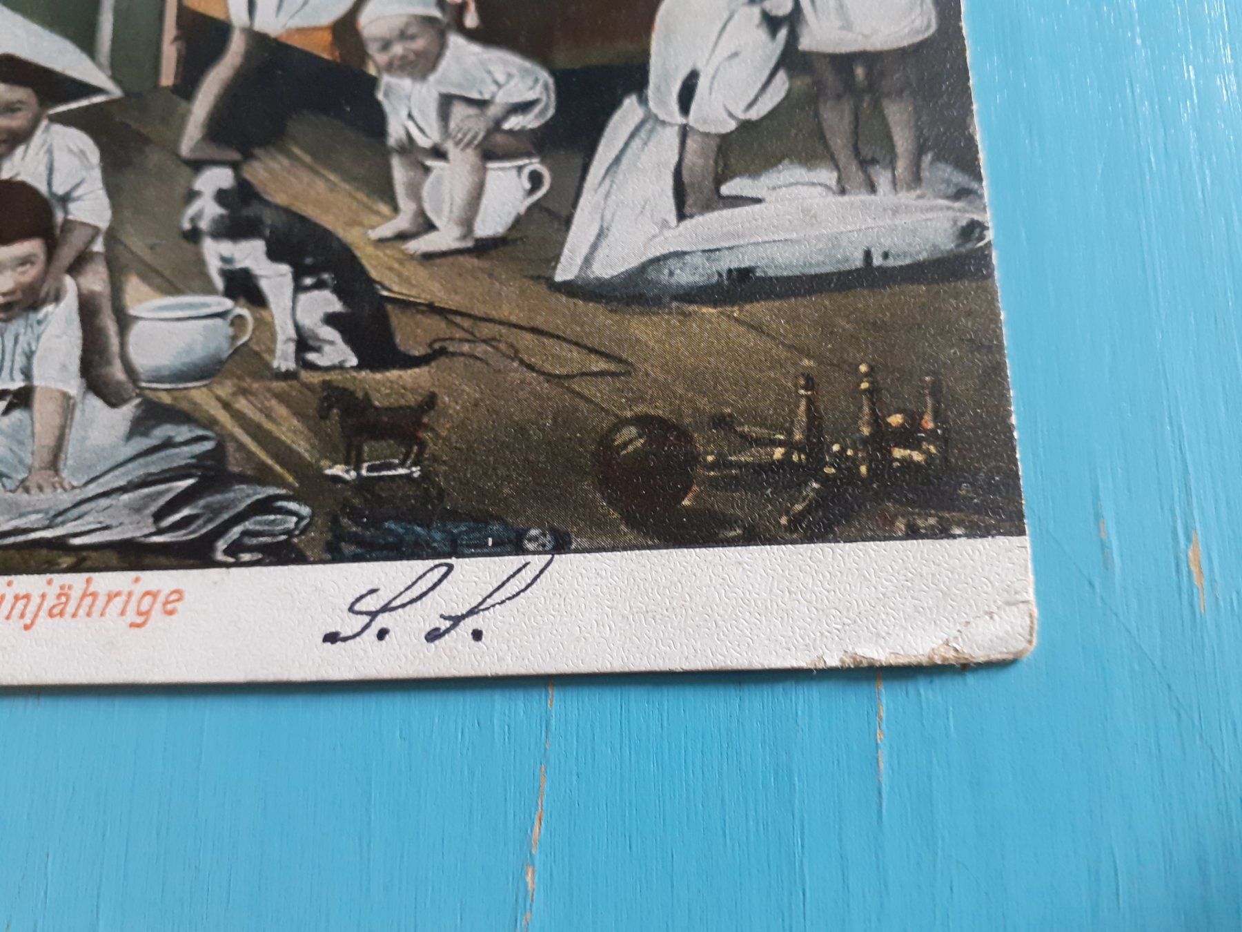 Ansichtskarten: antike AK 1904 Fidele Einjährige Kitsch Comics Kunst Karten – Gebraucht aus Küssnacht am Rigi von cartolina-1 1