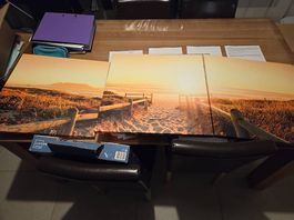 A vendre tableau en trois parties plage