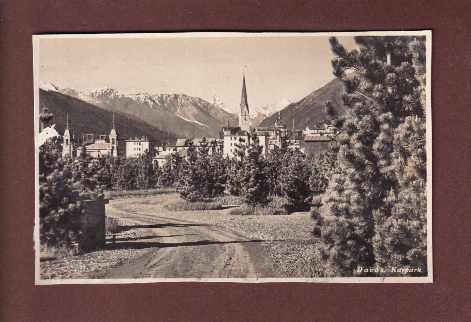 Cartoline postali: DAVOS - Kurpark - 1939 – Usato da Pully venduto da nicecards-shop