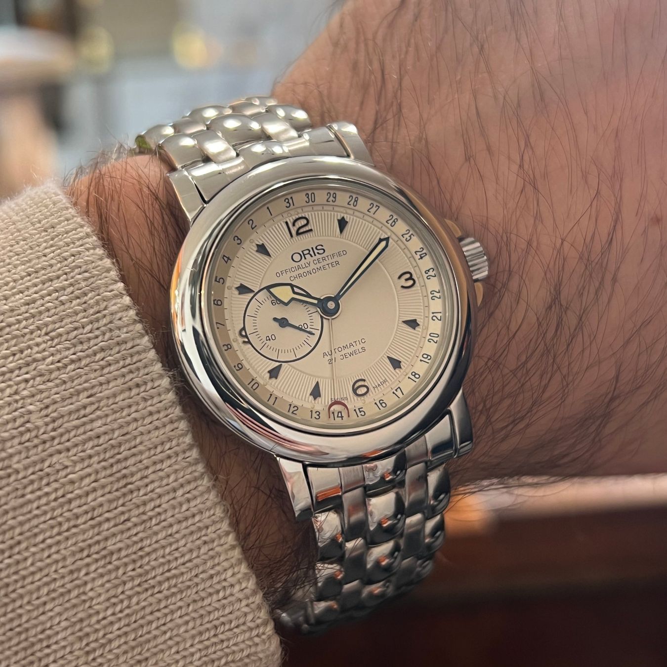 Oris Montres: Oris Pointer Date Automatic Small Second 7467 – D'occasion à Carouge GE par Watchaser 3