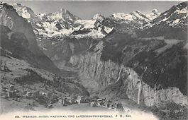 Wengen, Hotel National und Lauterbrunnental