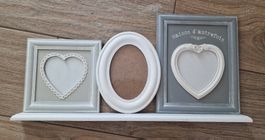 Wunderschöner Fotorahmen grau weiss Shabby Chic, neuwertig