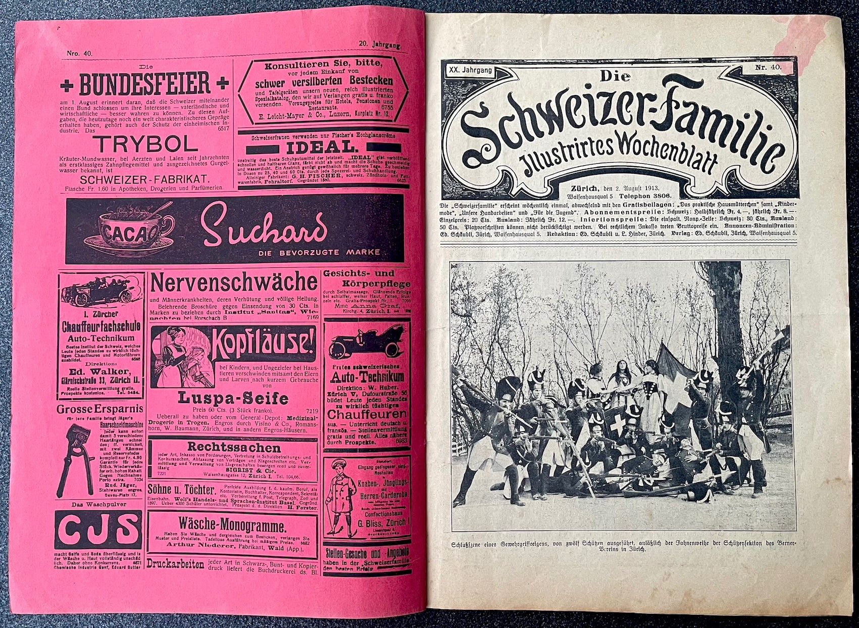 Riviste & Magazine: Schweizer-Familie - 2. August 1913 – Usato da Burgdorf venduto da Bsb7 1