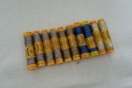 10 x Seidenspulen Stickerei – Cucirini, Milano – 100% Seide
