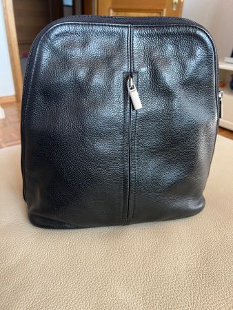 Em-el  Bags Damen Rucksack aus Leder schwarz