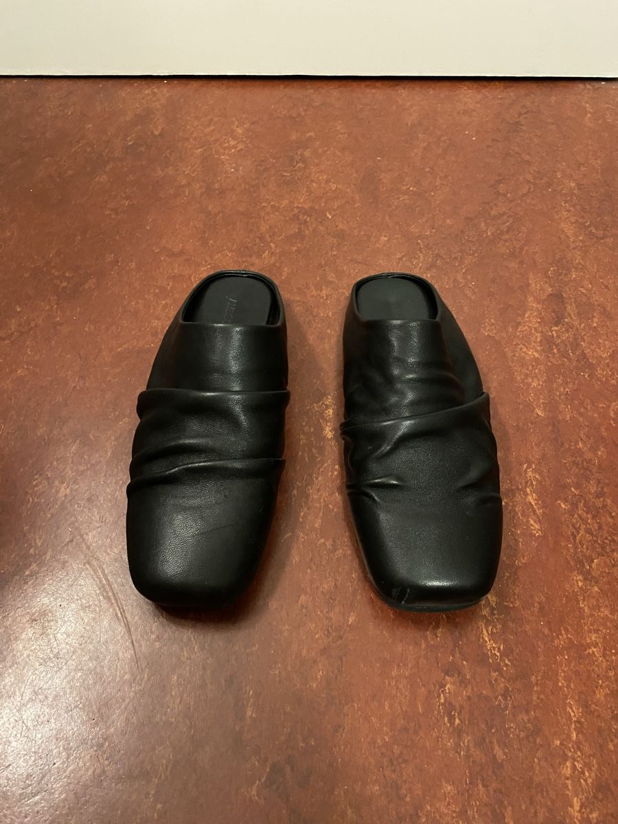 Chaussures hommes: Pleated leather mules – Neuf (Voir description) à Zürich par Royko 2