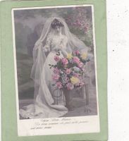 Kitsch Frau Blumen  1908