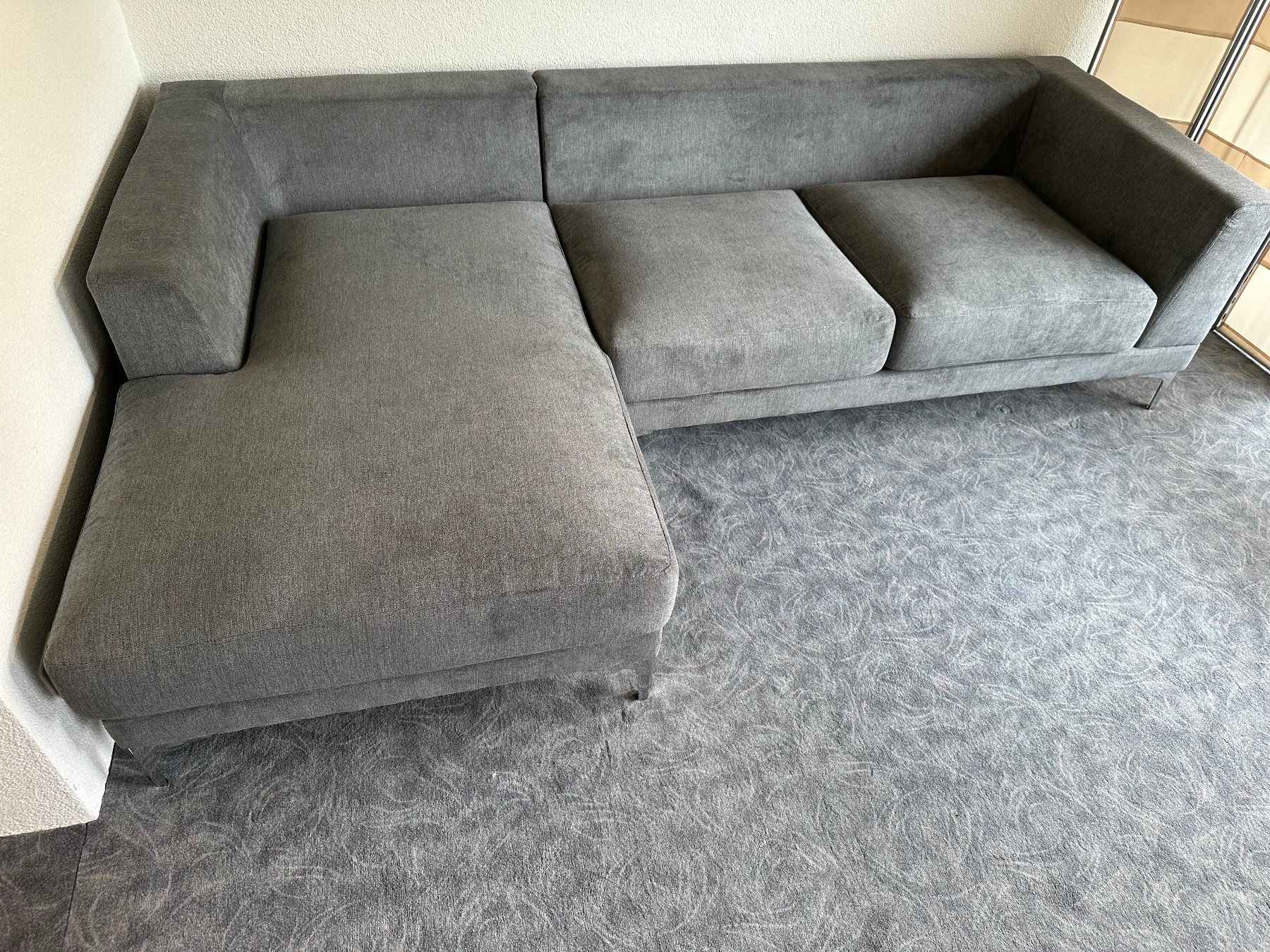 Divani: Sofa GINO Stoff Aston anthrazit dunkelgrau 184 x 258 cm – Nuovo e nell'imballaggio originale da Unterentfelden venduto da moebelrufli 7