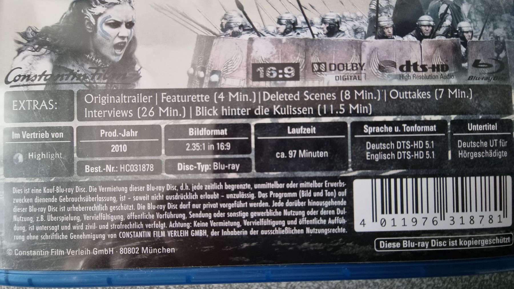 Tous les DVDs: Blu Ray - Centurion – D'occasion à Oetwil am See par fineli2 1