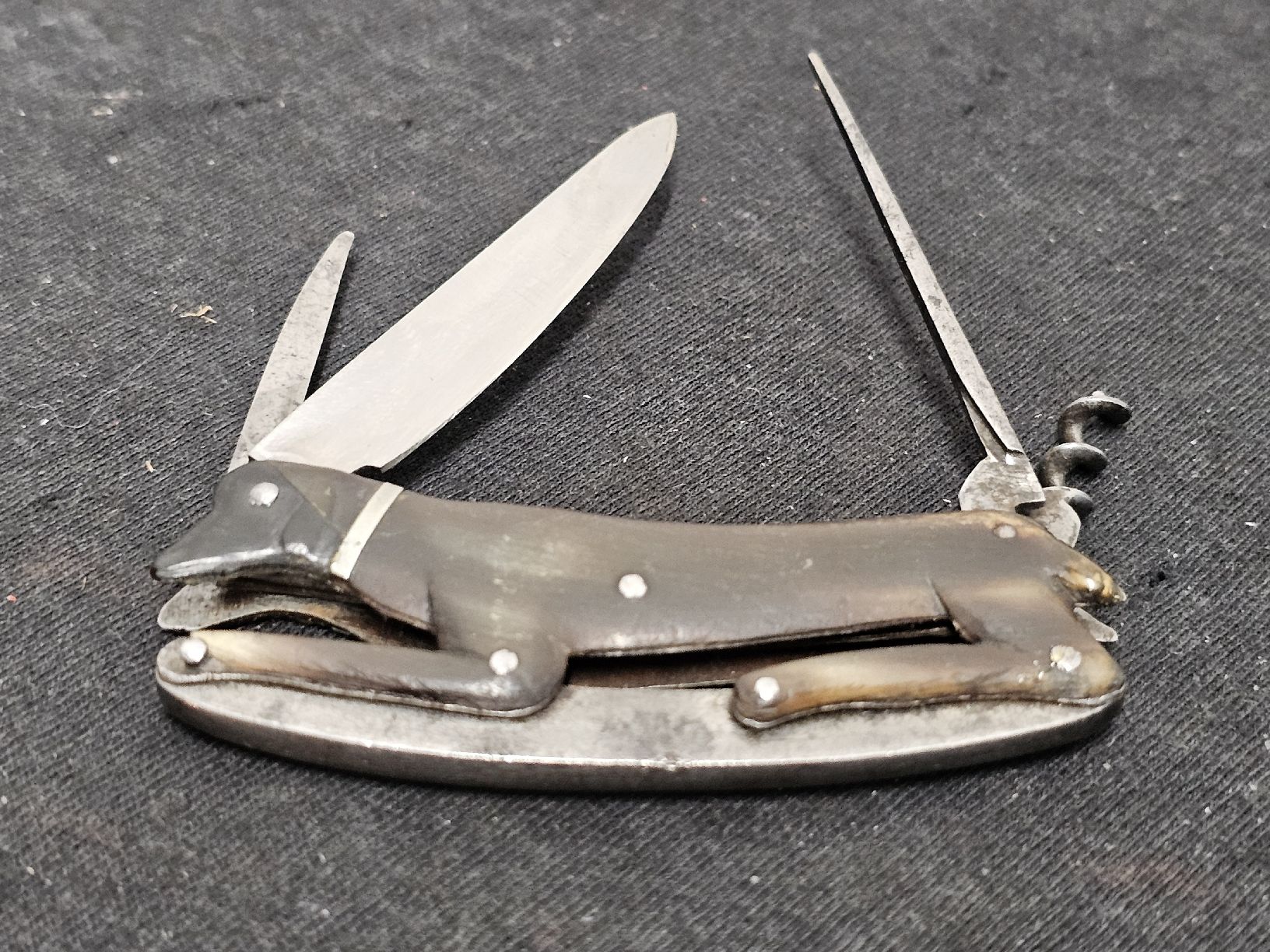 Coltelli tascabile: Antikes Taschenmesser, Feuerstahl Messer einzigartig – Usato da Wolfertswil venduto da Antiko 7
