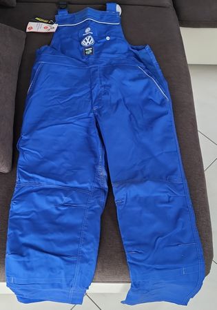 Original VW AG Latzhose, Grösse 52, NEU, Blau