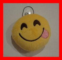 Taschenanhänger Smiley zufrieden happy Smileyanhänger Emoji