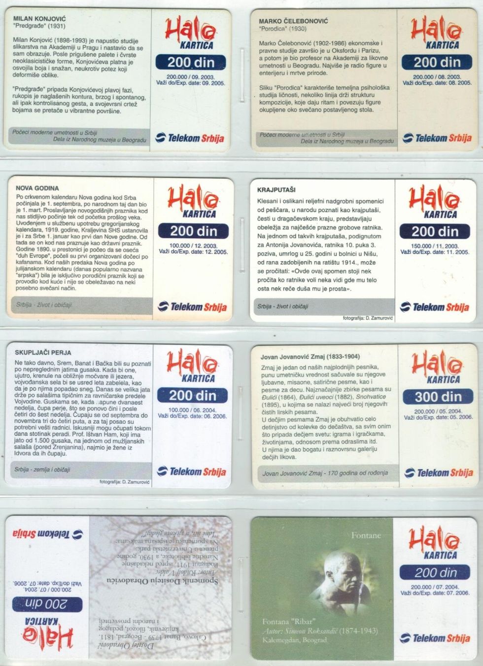 Cartes de téléphone: 8 Telefonkarten Serbien – D'occasion à Zürich par Tolima194 1