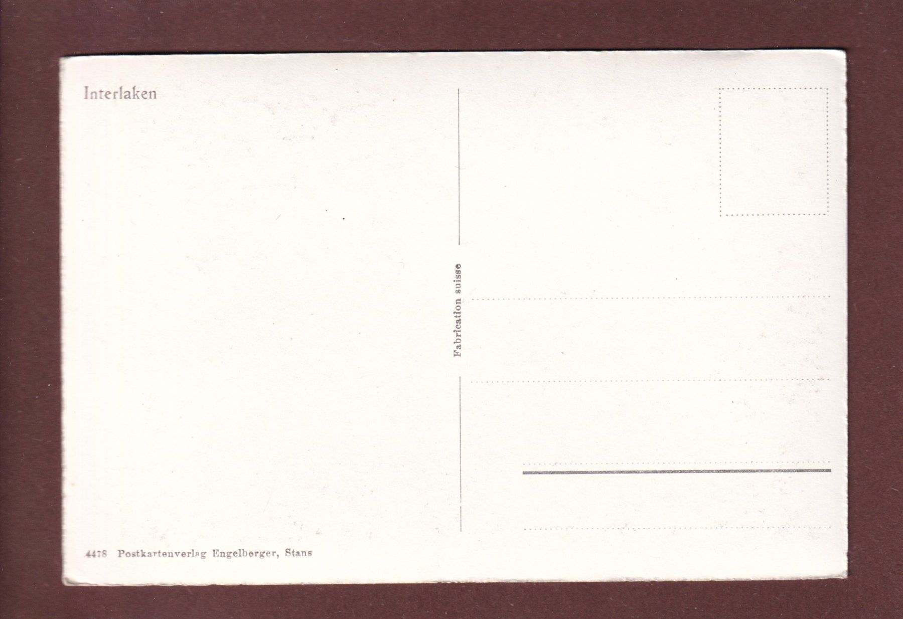 Cartoline postali: INTERLAKEN - 9 images – Usato da Pully venduto da nicecards 1