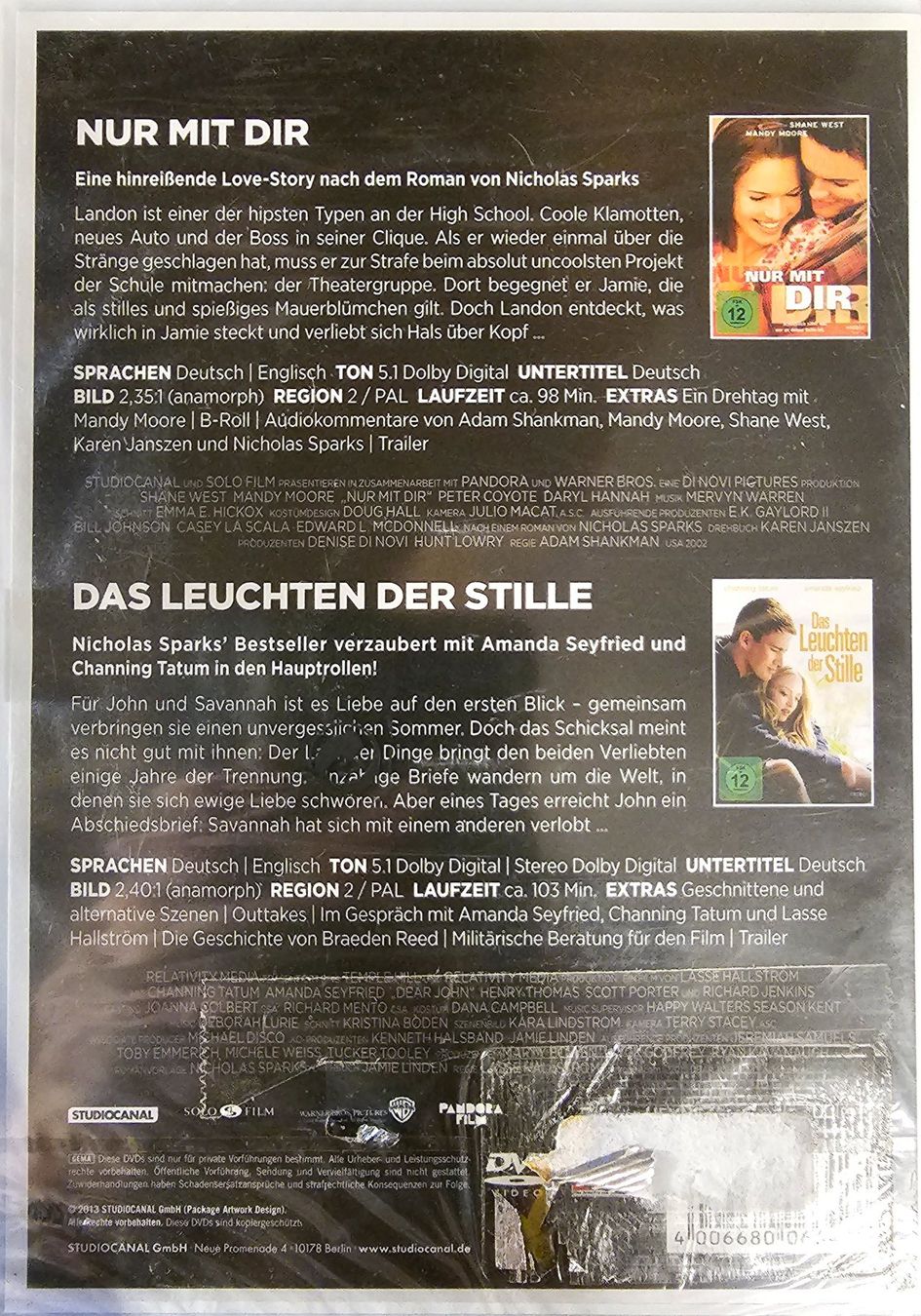 Tutti i DVDs: Double Up Collection - Nur mit dir, Das Leuchten der Stille – Nuovo e nell'imballaggio originale da Wahlen b. Laufen venduto da Cg10 1
