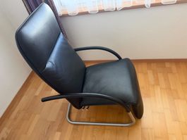 Sessel Leder schwarz verstellbar gebraucht