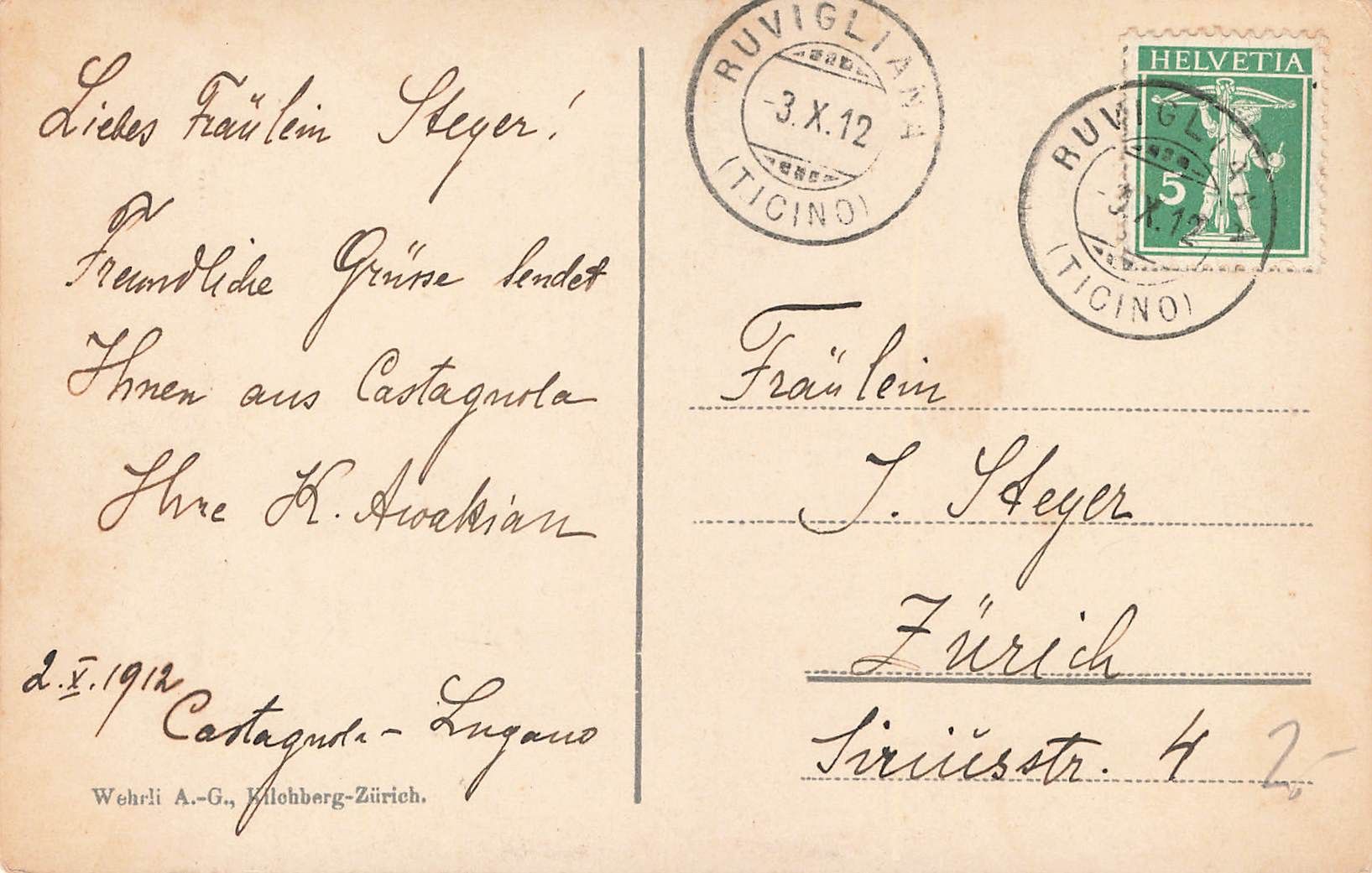 Cartoline postali: Lugano Castagnola – Usato da Biasca venduto da Blenio71 1