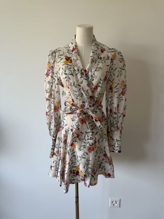 Zimmermann Floral Wrap Dress Linen Size 1