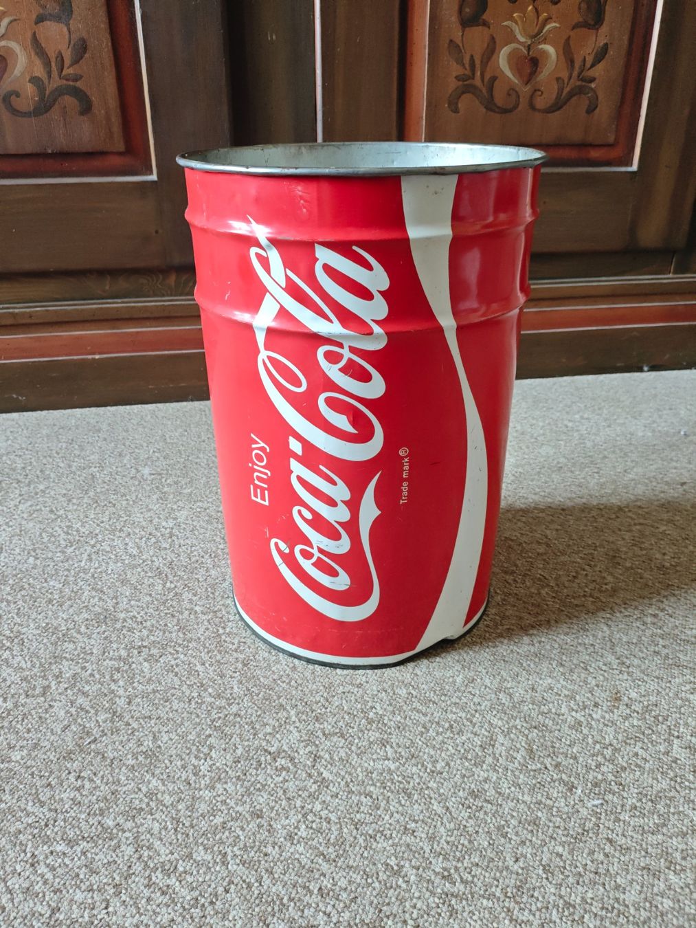 Abfalleimer: Coca-Cola Abfalleimer Blech rot gebraucht</div> – Gebraucht aus Wallisellen von Term5 4