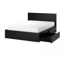 IKEA MALM Bett  cm inkl. 2 Bettkästen, Lattenrost & Matratze
